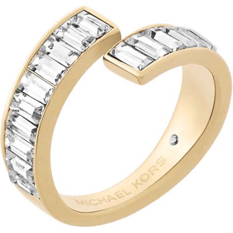 michael kors baguette ring|Michael Kors Baguette Crystal Bypass Statement Ring.